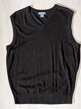 Daniel Cremieux Signature 100% Supima Cotton V-Neck Sweater Vest L